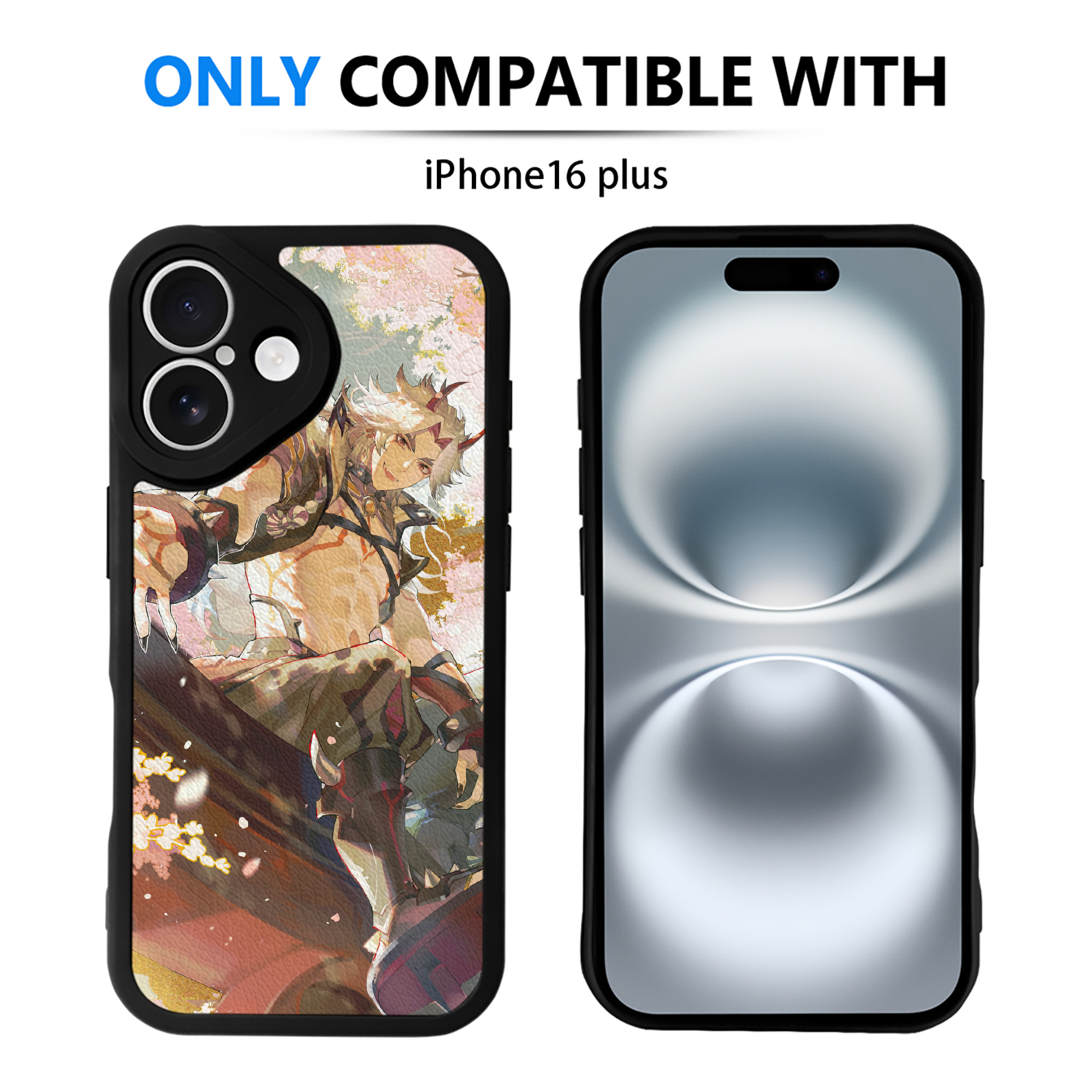 げんし神 genshin 【iPhone 16シリーズ対応】シリコンスマホケース（レザー調） 材質：シリコン